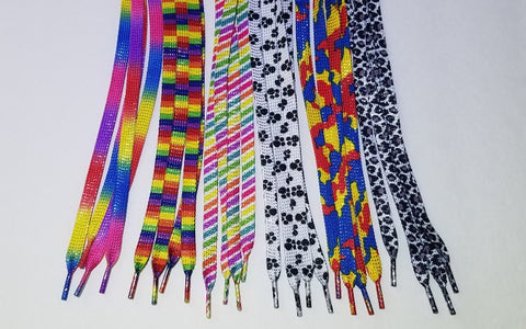 Glitter Printed Shoelaces - Sneaker Accessories